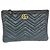 Gucci Clutch Black GG Marmont in pelle matelassé lucida Nero - vista 2