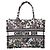 Book Tote Dior Tote de lona Lucky Flower Calendar com bordado total Medium SKU Multicor
