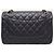 Chanel Bolsa de Ombro Black Caviar Gold Classic Flap Chain Large Series Preto - vista 6