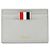 Thom Browne Wallet Pebble Grain Triple Tab Card Holder Silvery