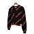 Balenciaga Kurzes Damen-Strickpullover aus Wolle mit Multi-Logo-Jacquard Orange Schwarz - Ansicht 2