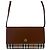Burberry Borsa a tracolla a quadri con tracolla rimovibile Tan Marrone
