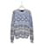 Louis Vuitton Jacquard-Strickpullover mit blauem Monogramm  - Ansicht 1
