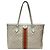 Gucci Bolso Tote Mediano GG Supreme Ophidia Web Beige Castaño