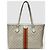 Gucci Bolso Tote Mediano GG Supreme Ophidia Web Beige Castaño - vista 2