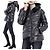 Moncler Lucky Chance Glareins Kapuzensteppjacke Erwachsenengröße Schwarz