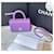 Chanel Caviar Coco Handle Mini Purple Porpora  - vista 8