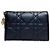 Dior Kartenetui aus Lammleder Cannage Schwarz Gold