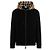Burberry Check Hood Baumwoll-Kapuzenpullover mit Reißverschluss Schwarz