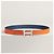 Hermès Reversible Men's Belt Navy/Orange Silver Blue - view 8