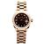 Rolex Relógio Datejust de ouro rosa com mostrador chocolate e estrelas de diamantes para mulher