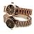 Rolex Relógio Datejust de ouro rosa com mostrador chocolate e estrelas de diamantes para mulher - vista 23