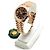 Rolex Relógio Datejust de ouro rosa com mostrador chocolate e estrelas de diamantes para mulher - vista 3