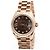 Rolex Relógio Datejust de ouro rosa com mostrador chocolate e estrelas de diamantes para mulher - vista 6