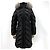 Moncler Albigia (Pullmarus) Langer Fuchsfellmantel Schwarz - Ansicht 3