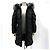 Moncler Albigia (Pullmarus) Langer Fuchsfellmantel Schwarz - Ansicht 4