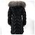 Moncler Albigia (Pullmarus) Langer Fuchsfellmantel Schwarz - Ansicht 5