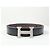 Hermès Reversible Buckle Black Chocolate Silver Matte Men's Leather Belt Silvery - view 5
