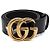 Marmont Gucci Buckle Men's Leather Belt Black