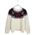 Céline Fair Isle Triomphe Strickpullover für Damen Weiß  - Ansicht 1