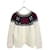 Céline Fair Isle Triomphe Strickpullover für Damen Weiß  - Ansicht 2