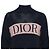 Dior Rollkragen-Kaschmirpullover mit großem Logo für Herren Blau - Ansicht 2