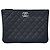 Chanel Clutch Black Caviar con logo CC Nero