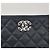 Chanel Clutch Black Caviar con logo CC Nero - vista 3