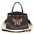 Gucci Borsa a mano e a spalla in pelle marrone con totem a farfalla di cristallo