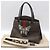 Gucci Borsa a mano e a spalla in pelle marrone con totem a farfalla di cristallo - vista 2