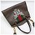 Gucci Borsa a mano e a spalla in pelle marrone con totem a farfalla di cristallo - vista 3