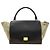 Céline Trapeze Schultertasche mit Goldakzenten Braun