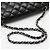 Chanel Borsa a tracolla Baguette Classic in agnello nero con catena argentata - vista 8