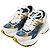 Louis Vuitton Sneaker Run in denim bianco e blu da donna - vista 4