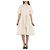 Burberry Refurbished Off White Kurzarm-Strukturkleid Weiß