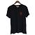 Burberry T-shirt a maniche corte nera con logo ricamato rotondo da uomo Nero