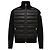 Moncler Logo Patch Wool Mix Lightweight Down Jacket Black