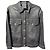 Medusa Versace Baroque Back Pattern Oversized Black Denim Jacket Blue