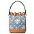 Tory Burch Borsa bucket Mini Monogram Denim rigenerata D'oro - vista 7