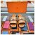 Hermès Mocasín Julia Kelly con Hebilla Natural Silver Naranja - vista 4
