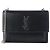 Saint Laurent Monogram Sunset Umhängetasche Medium Silberfarben Schwarz
