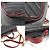 Gucci Borsa a mano Matelassé nero e rosso con catena dorata GG Marmont Small - vista 6