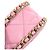 Chanel Mini bolsa transversal meia-lua em couro rosa - vista 10