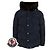 Moncler Navy Marcelette Teddy Trimmed Goose Down Jacket Black
