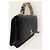 Chanel Mini bolsa transversal de pele de cordeiro com alça de mão e corrente de pérolas preto - vista 3
