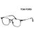 Tom Ford Blue Light Blocking Glasses Frame Asian Fit Transparent Gray Square Lightweight Acetate Brown