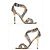 Jimmy Choo Sandali glitter argento LOTTIE LGB Multicolore - vista 2