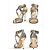 Jimmy Choo Sandali glitter argento LOTTIE LGB Multicolore - vista 3
