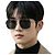 Tom Ford Occhiali da sole Metal Double Bridge Oversized Aviator Asian Fit Blu