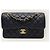 Chanel Borsa a Spalla Classic Flap in Caviar Gold Small Nero - vista 2